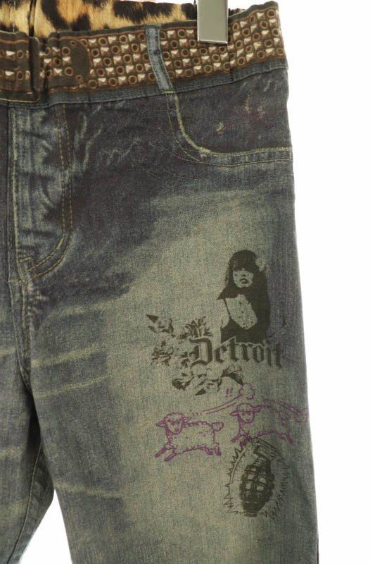 ヒステリックグラマー HYSTERIC GLAMOUR 転写 デニム レオパード