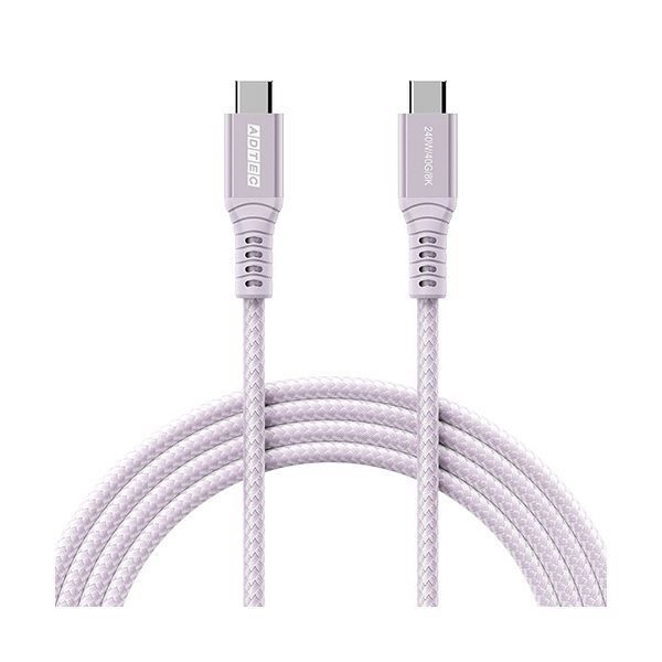 まとめ アドテックUSB4 Gen3 PD対応 Type-C to C ケーブル 240W出力 パープル APC-V1024CC-U4G3-PU1本 ×3セット