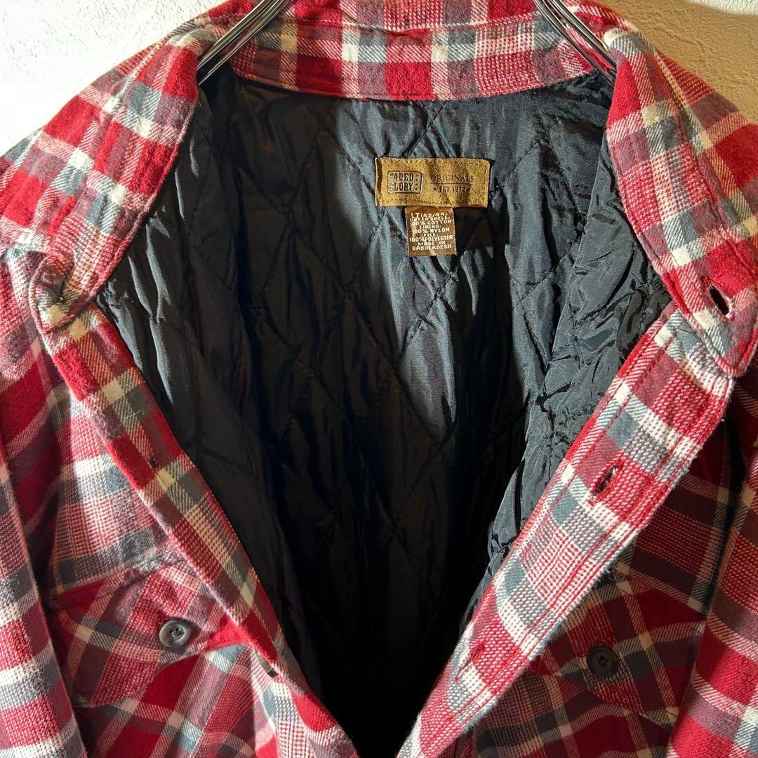 中綿フランネルチェックシャツ XL相当