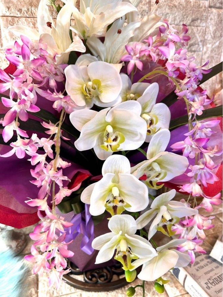 光触媒 人工観葉植物 ウォールグリーン フェイクグリーン リアル胡蝶蘭