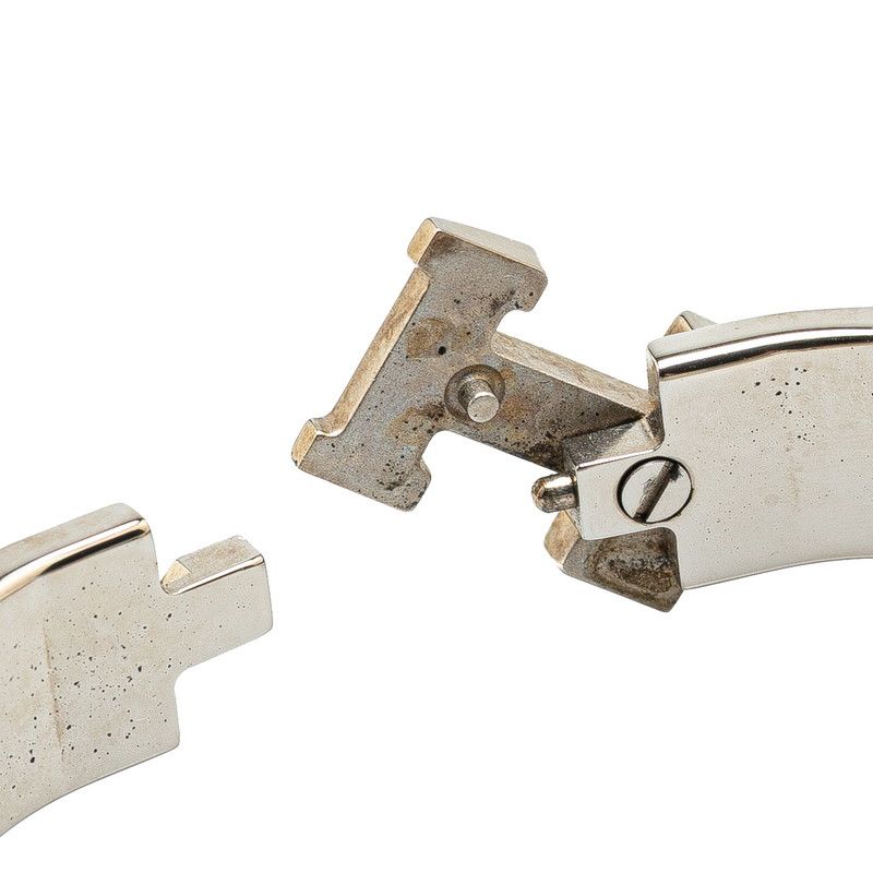 エルメス クリックH PM ブレスレット バングル シルバー ブラック  