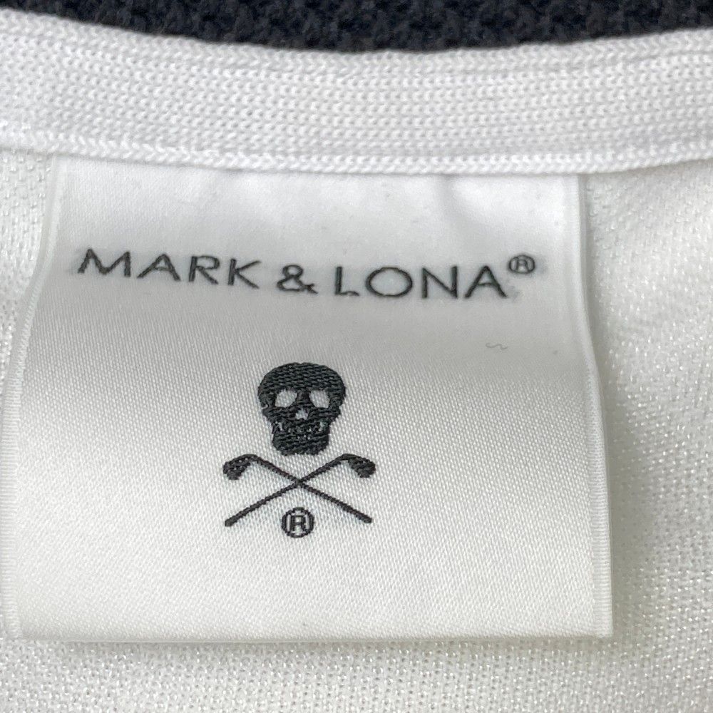 サイズ：48 MARK&LONA マークアンドロナ 半袖ポロシャツ 総柄 ホワイト