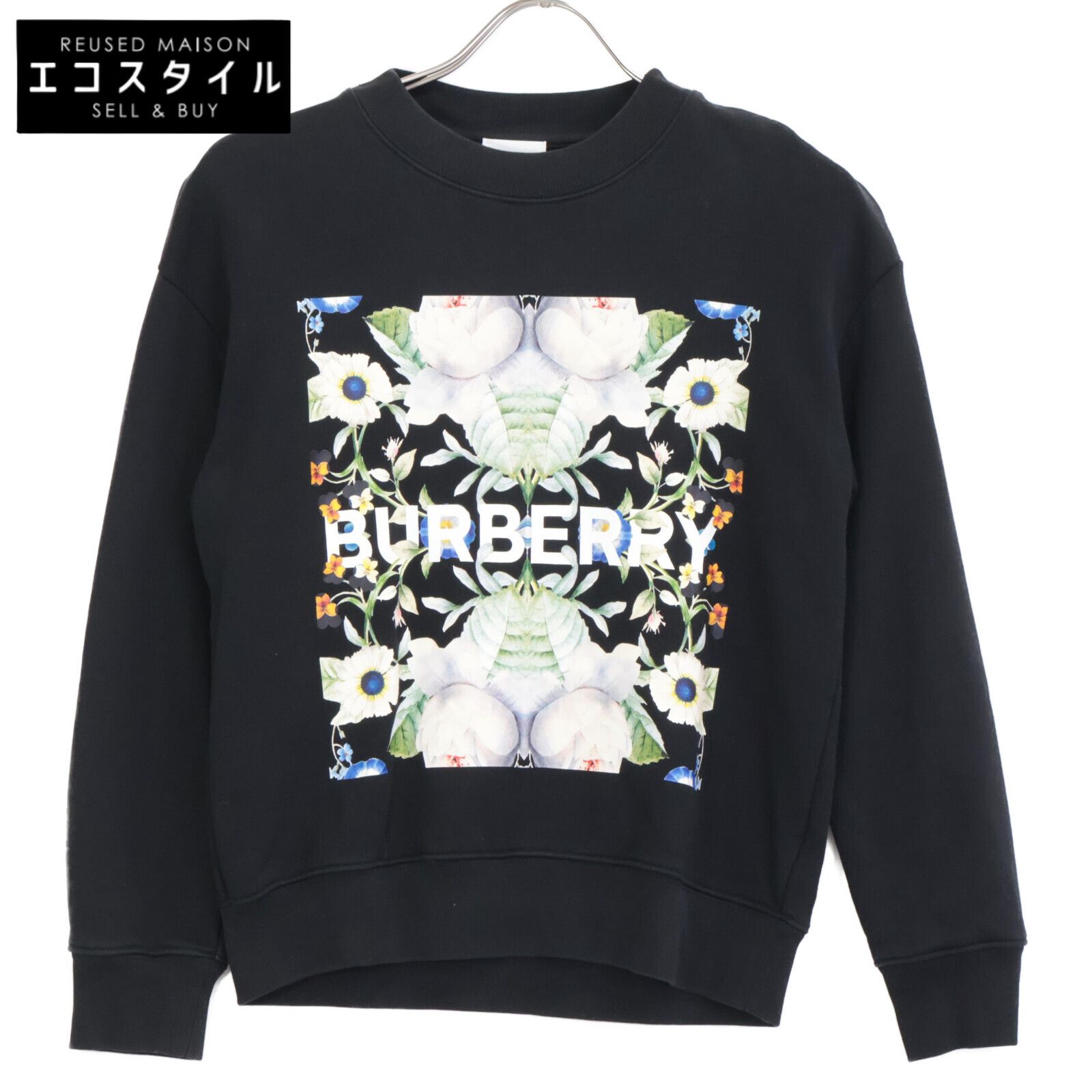 BURBERRY バーバリー 8048608 ﾓﾝﾀｰｼﾞｭ ﾌﾟﾘﾝﾄ ｸﾙｰﾈｯｸ ｽｳｪｯﾄｼｬﾂ 10Y 140