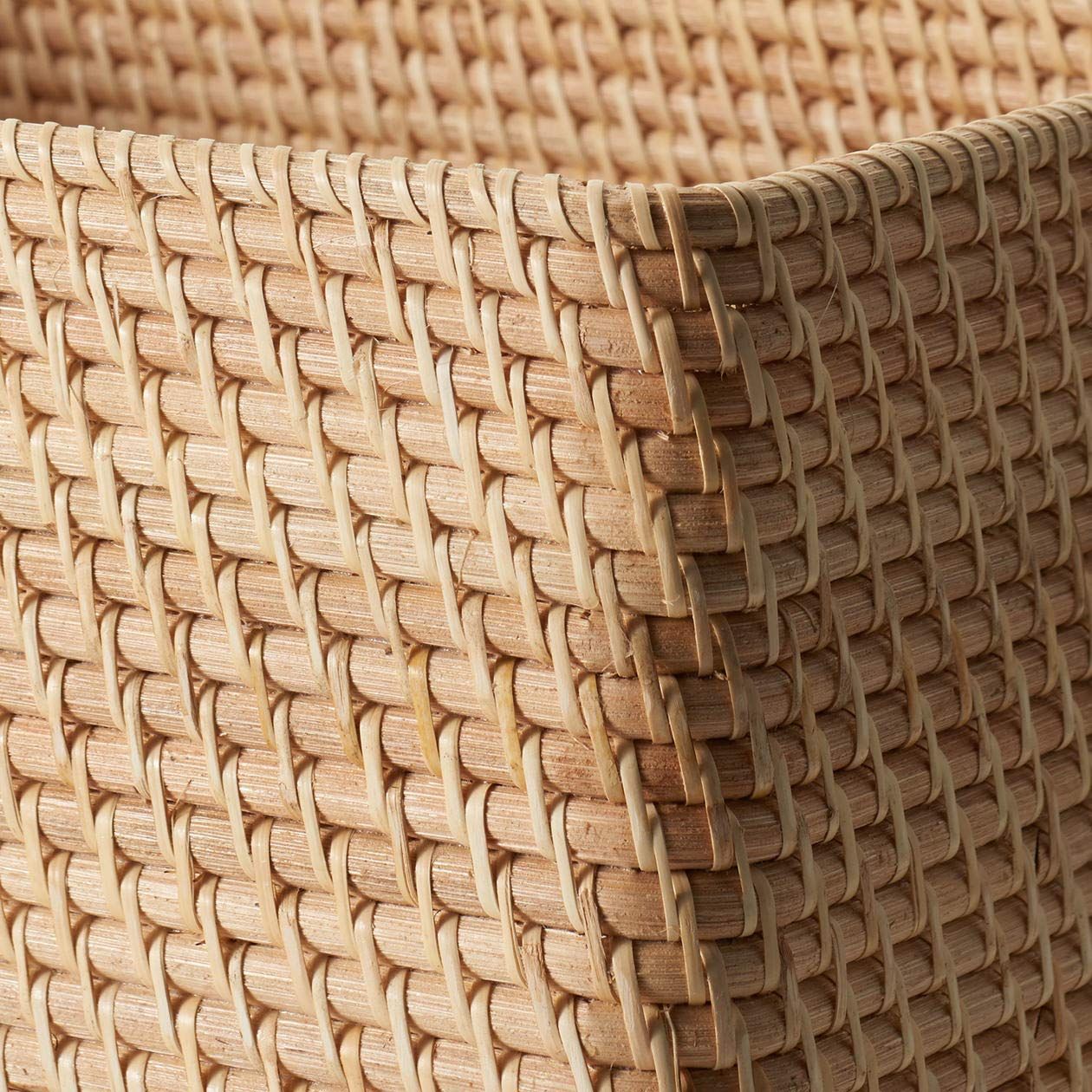 無印良品 重なるラタン長方形バスケット・特大 (V)約幅36×奥行26×高さ