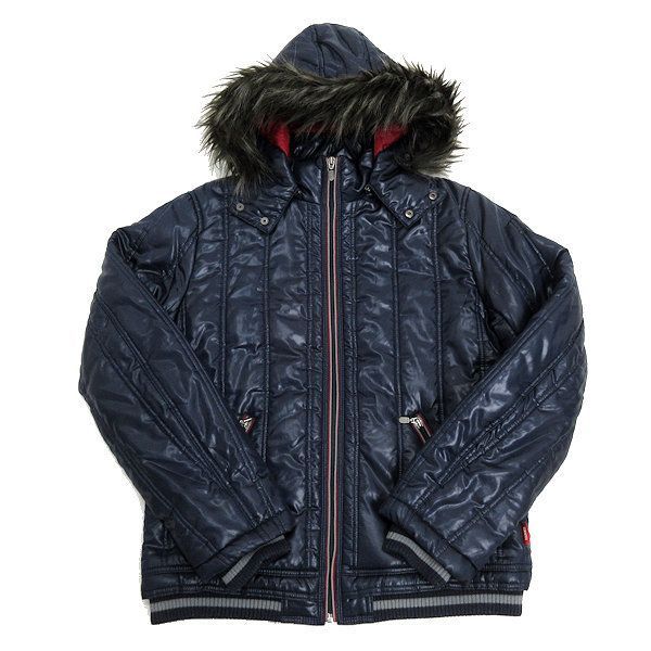 コンバース/CONVERSE フェイクファーフード付き 中綿ジャケット【L】紺MENS