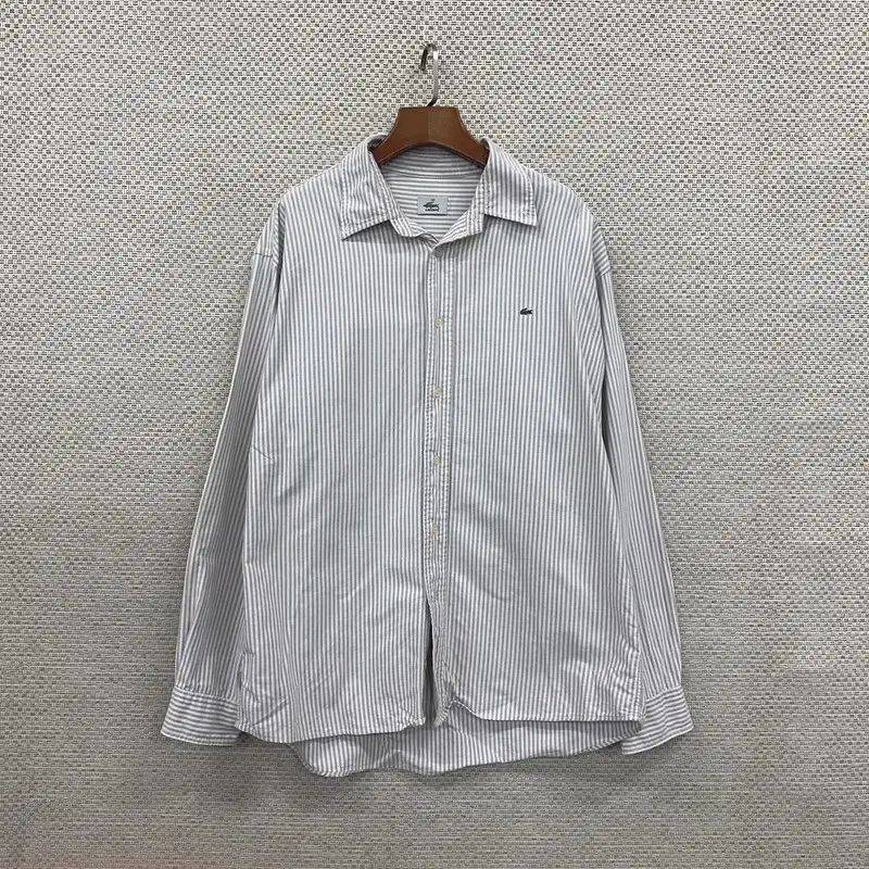 LACOSTE(ラコステ) カジュアル 刺繍ロゴ ストライプ シャツ 105 S06004
