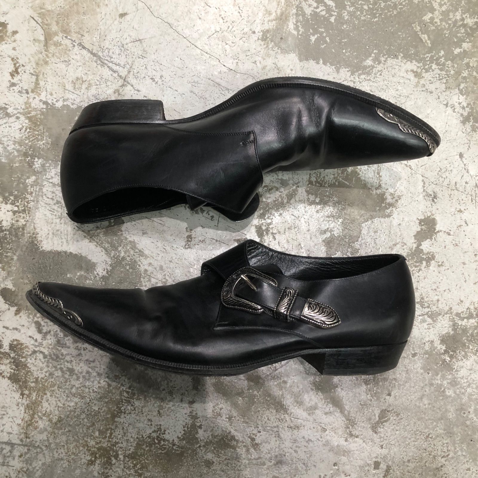 サンローランウエスタンバックルシューズ