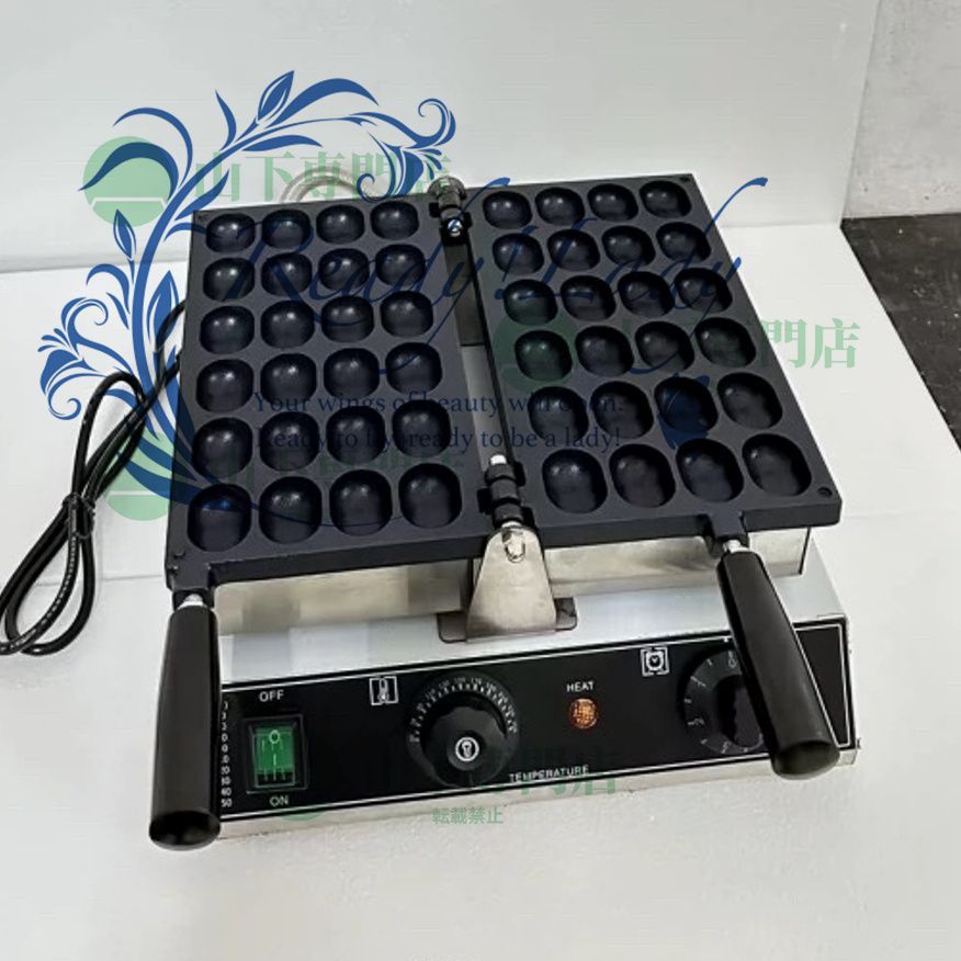 ベビーカステラ機　業務用　50個焼き　テフロン加工済み 楽天市場】業務用 ベビーカステラ機ガス 50穴 プロパンガス用 人気