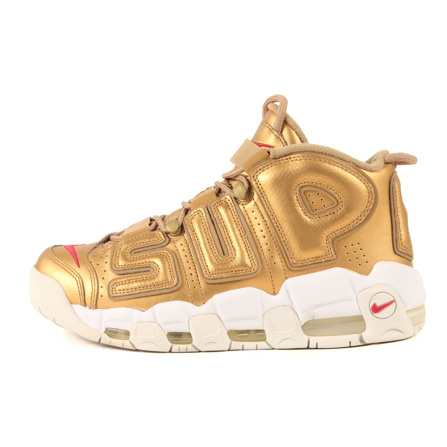 Supreme シュプリーム サイズ:26.5cm NIKE AIR MORE UPTEMPO (902290-700) ナイキ エア モア アップテンポ メタリックゴールド US8.5 ハイカット スニーカー シューズ 靴 コラボ【メンズ】
