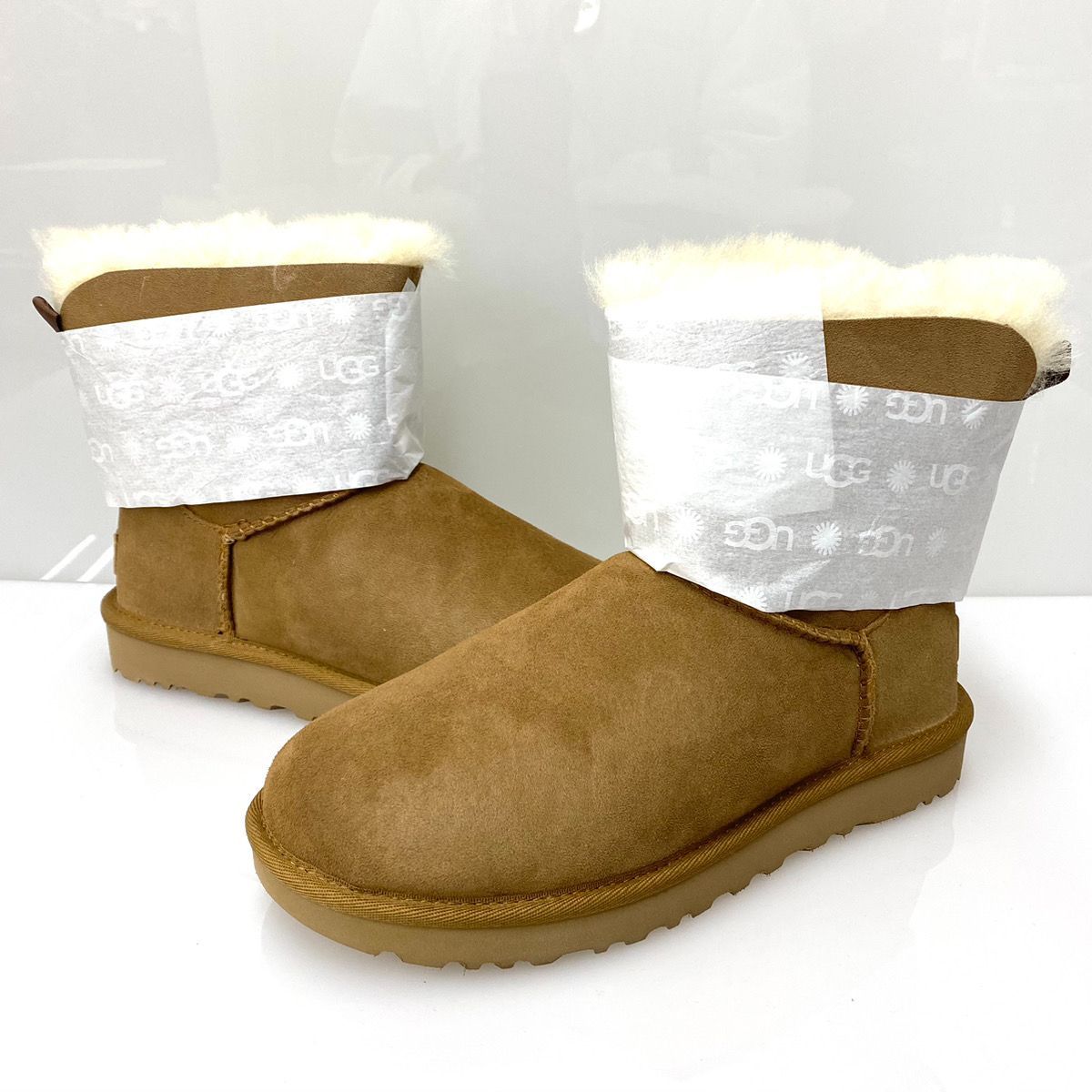 UGG アグ ミニベイリーボウ リボン ムートンブーツ 茶色 ブラウン 24cm