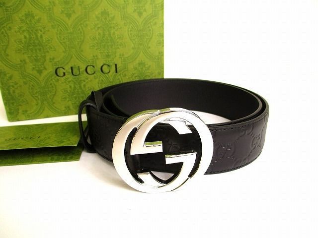 グッチ GUCCI インターロッキング G シマ レザー シルバー金具