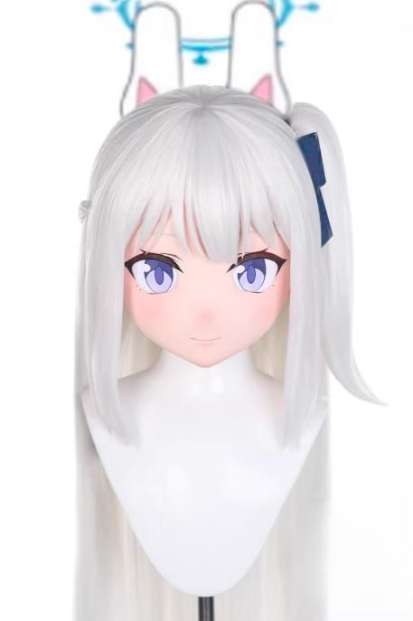 全頭マスク ロック付き NO.1145 フルマスク ロリータ人形 コスプレ 全頭面 変身 仮装 着ぐるみ 二次元 コスチューム