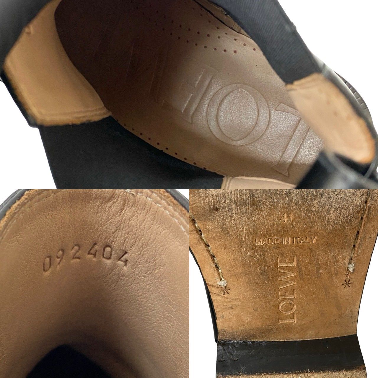 極 美品 希少品 LOEWE ロエベ テラ チェルシーブーツ レザー 本革  