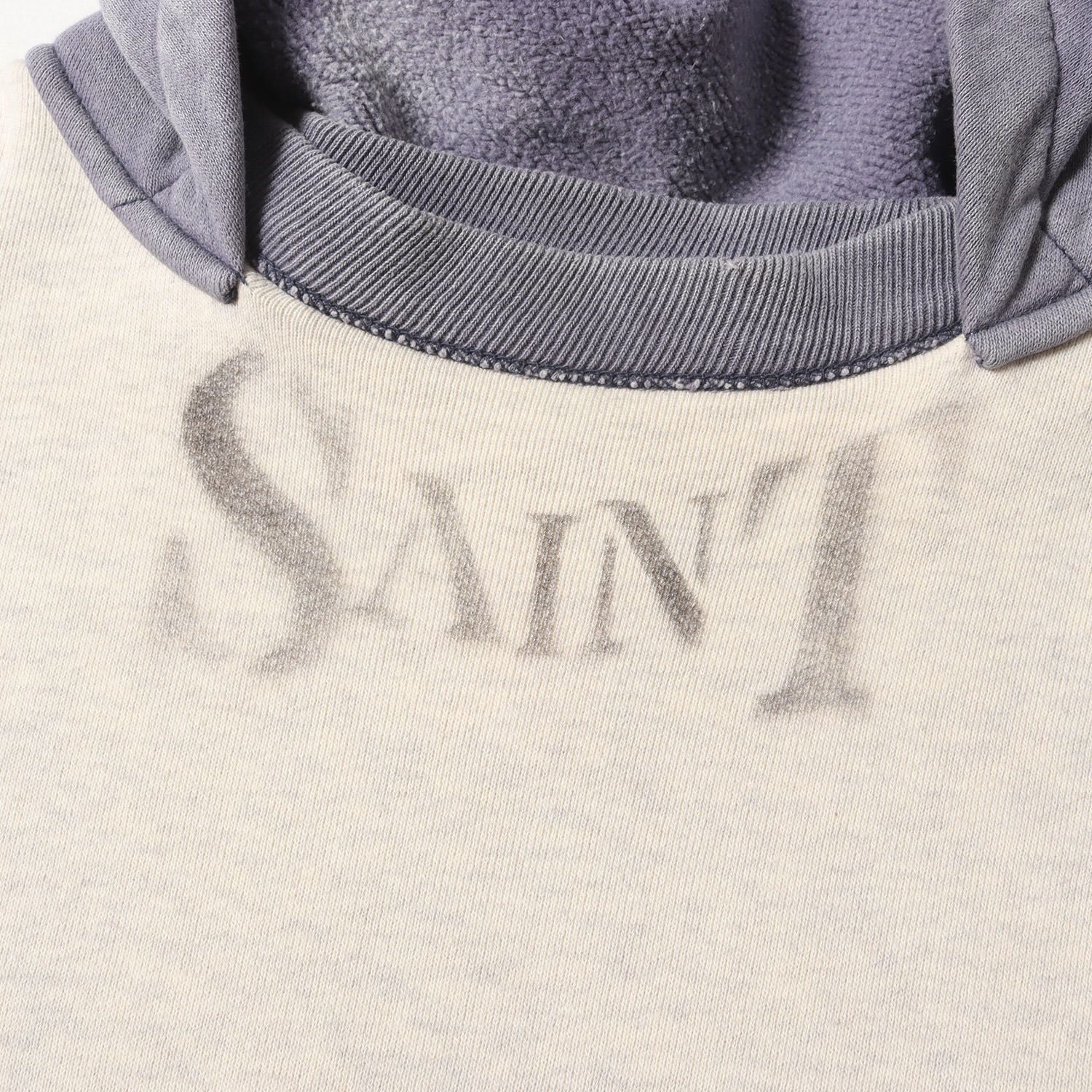 美品】SAINT MICHAEL セントマイケル パーカー グレー ネイビー 美品】SAINT MICHAEL セントマイケル パーカー グレー ネイビー
