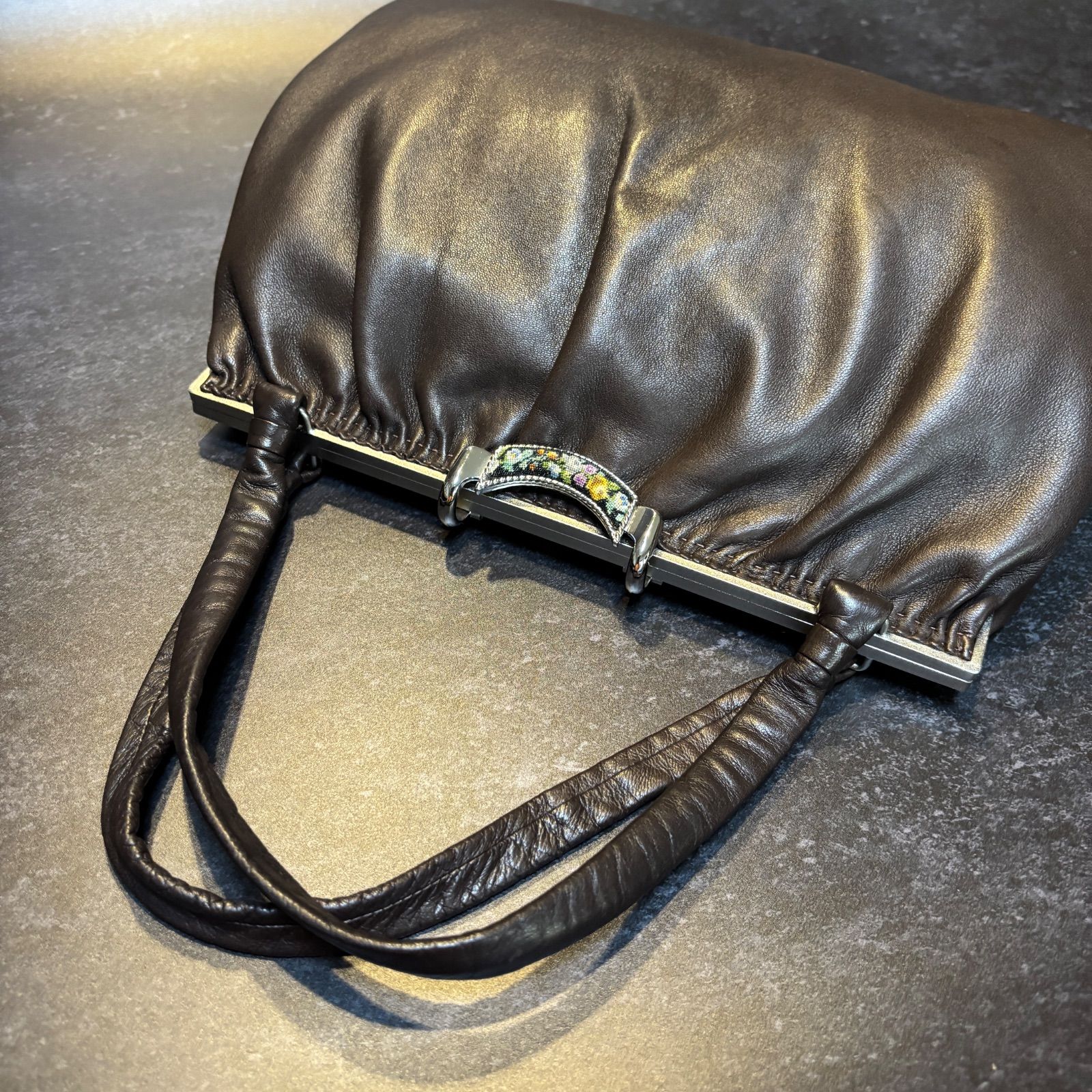 希少 皇室御用達 上質 美品 VINTAGE Hamano濱野皮革工藝 ナッパ