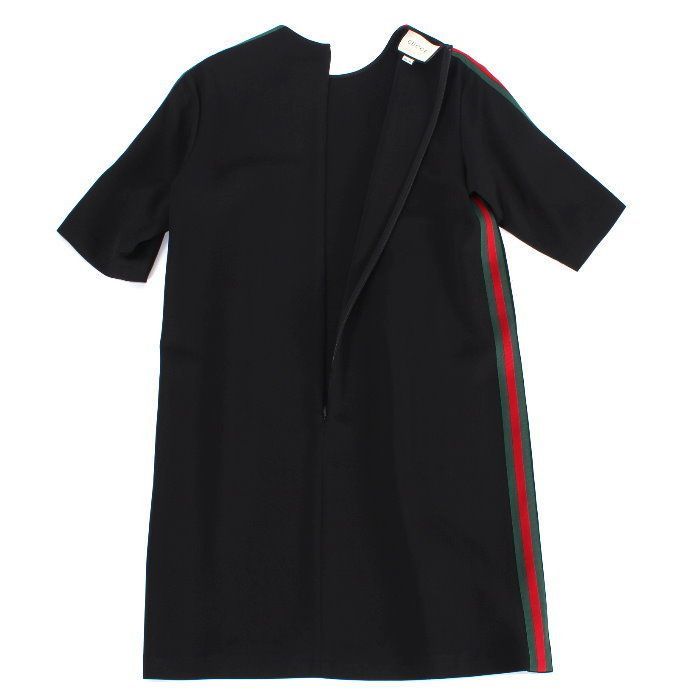 お歳暮 人気 オシャレ グッチ GUCCI ウェブストライプ ストレッチビスコース ワンピース