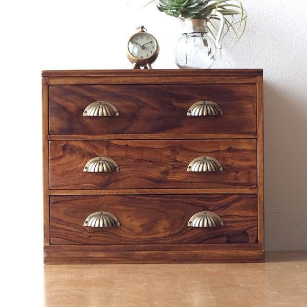 送料込】ラタン 籐 ヴィンテージ収納 4段チェスト アンティーク 250708