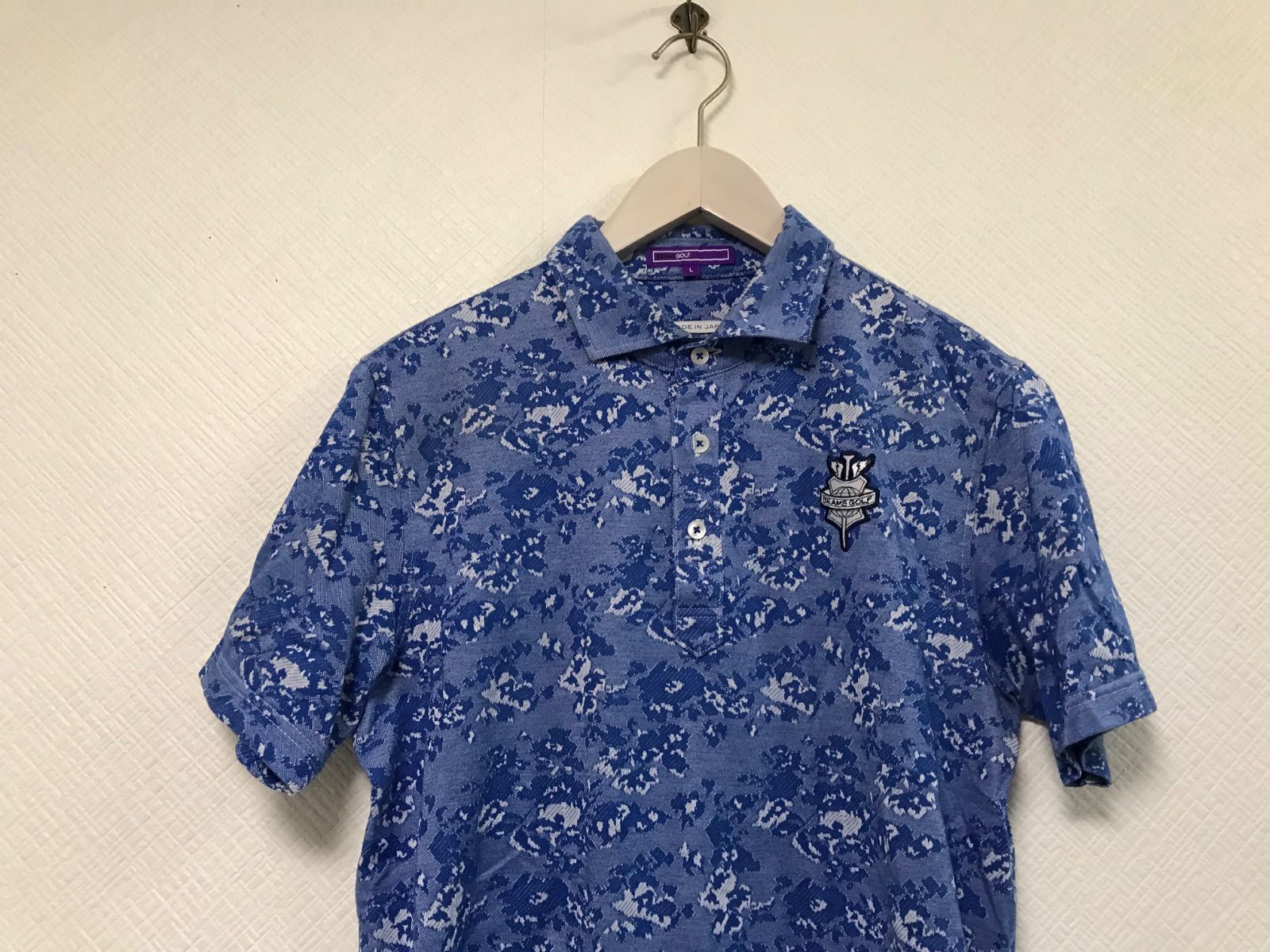 本物ビームスゴルフBEAMSGOLFロゴ文字ワッペン刺繍半袖