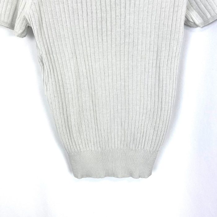 ドゥロワー Drawer リブニット 16Gコットンリブショートスリーブニット  