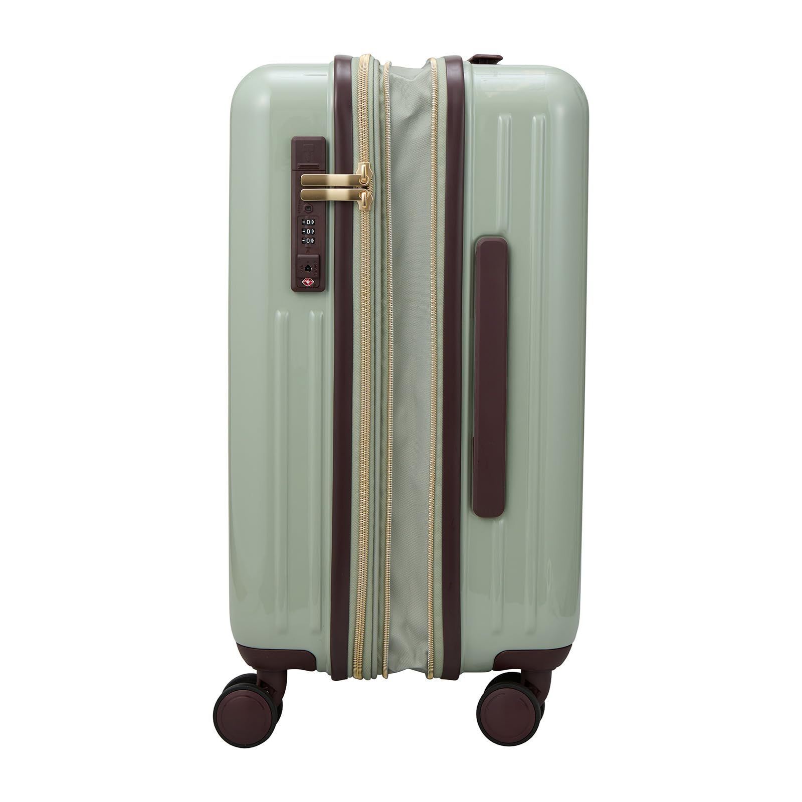 数量 ルナルクス チョコラティーノ LUNALUX Cioccolatino 板チョコ型チャーム付き バニティケース付き 2WAYロック 容量拡張 カップホルダー付き チョコレートデザイン Sサイズ 機内持ち込み スーツケース シフレ