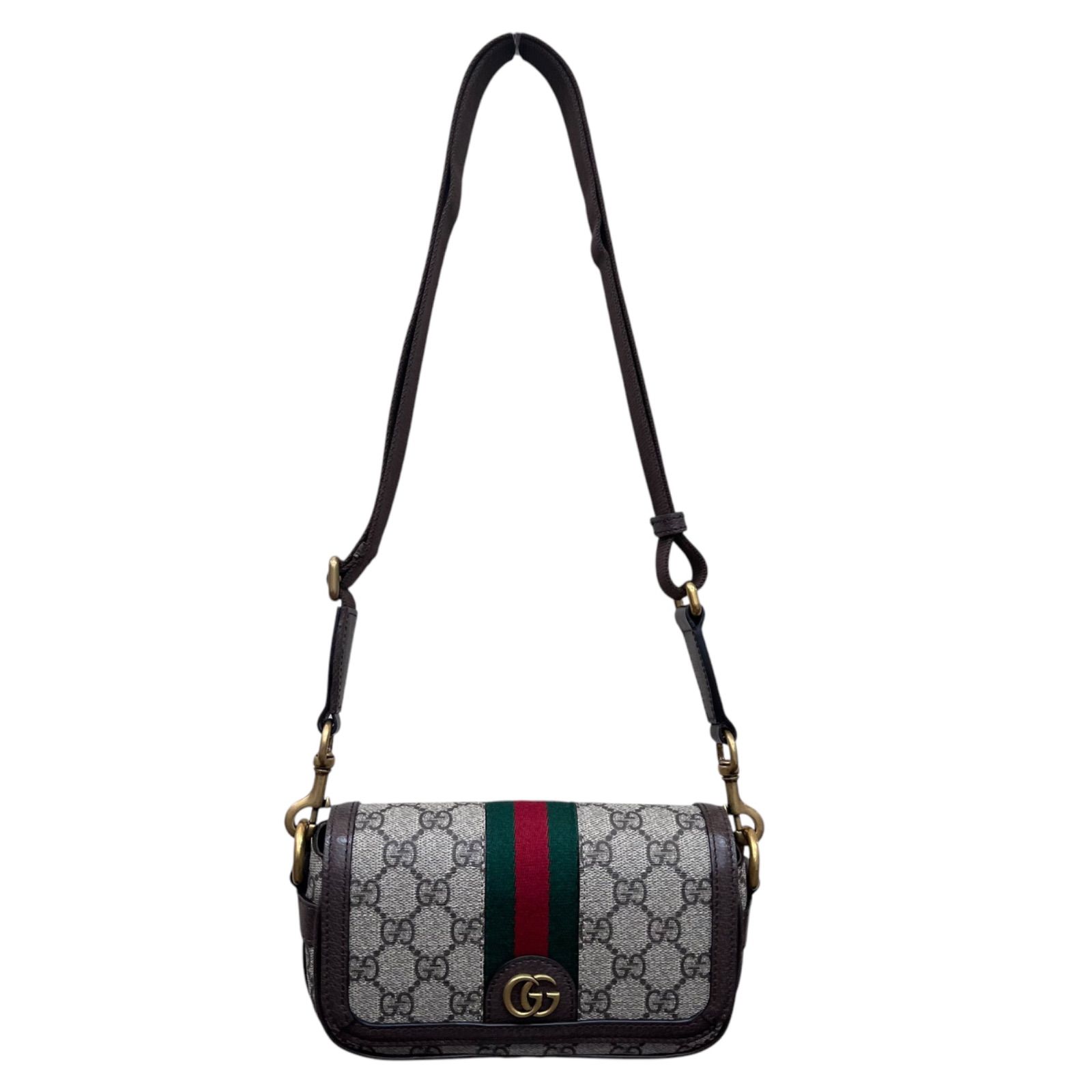 ✨新品未使用品✨GUCCI グッチ オフィディア スーパーミニ ショルダーバッグ ベージュ＆エボニー GGスプリーム キャンバス - メルカリ