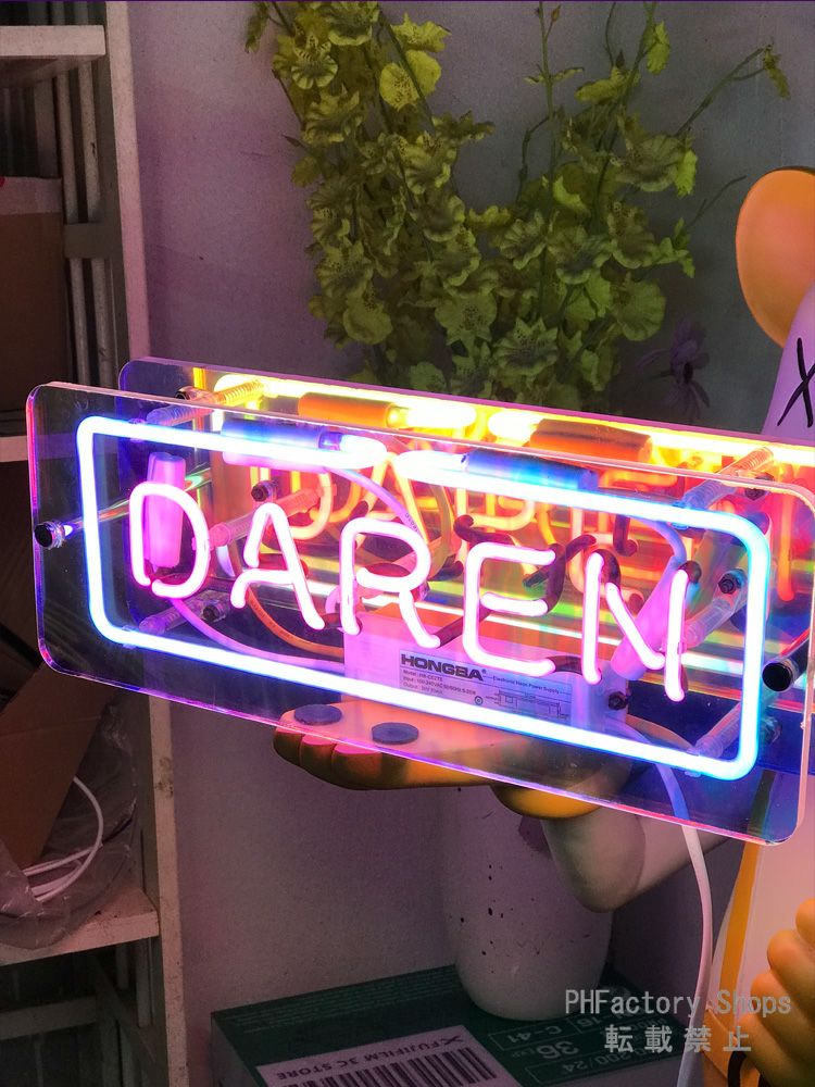 限定商品 ネオンサイン DAREN! ネオン管 省エネ 大人気オーダーメイド
