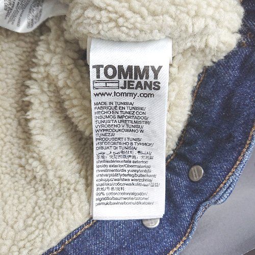  JEANS トミージーンズ デニムジャケット ボア　メンズ　Lサイズ SALE】大きいサイズメンズ TOMMY JEANS トミージーンズ トミー