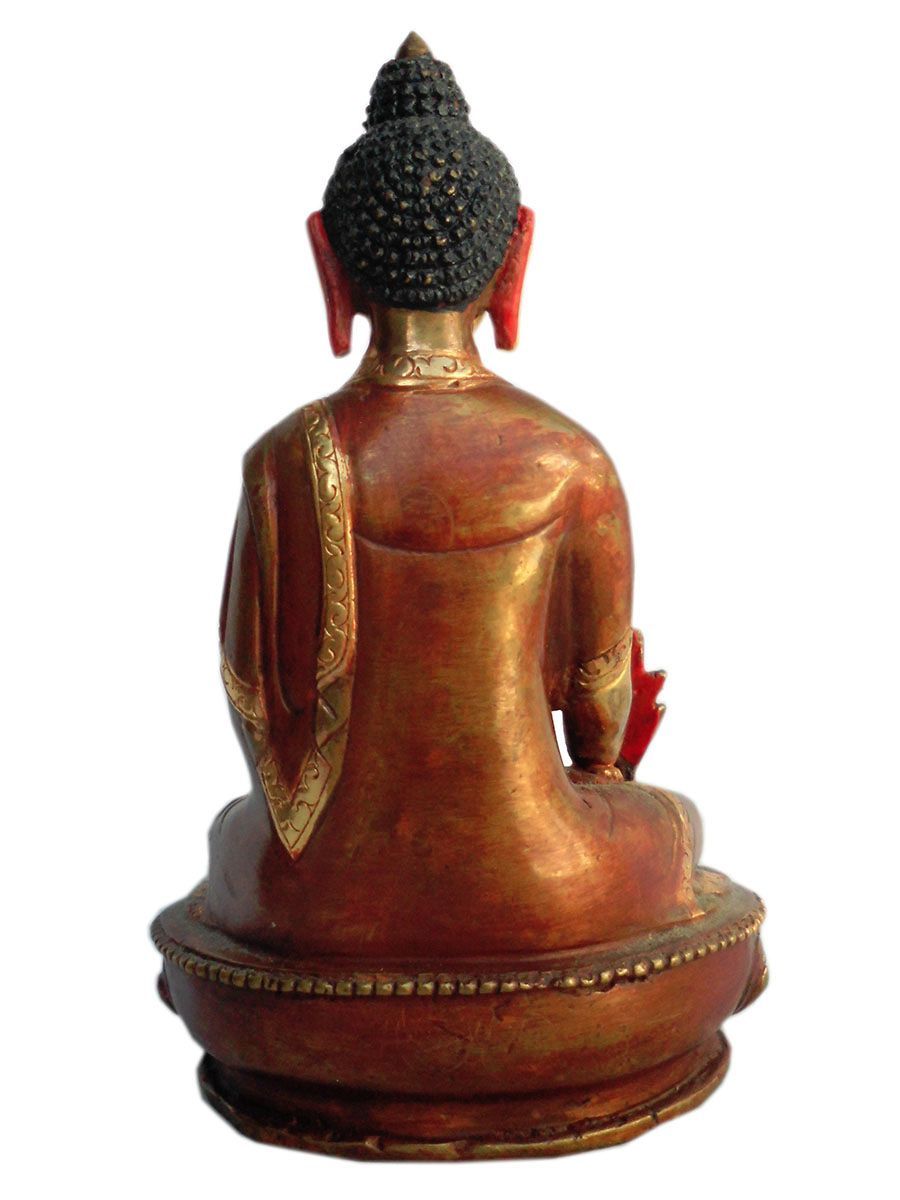 アジアン雑貨 ネパール仏像 銅製 薬師如来像仏像 - メルカリ