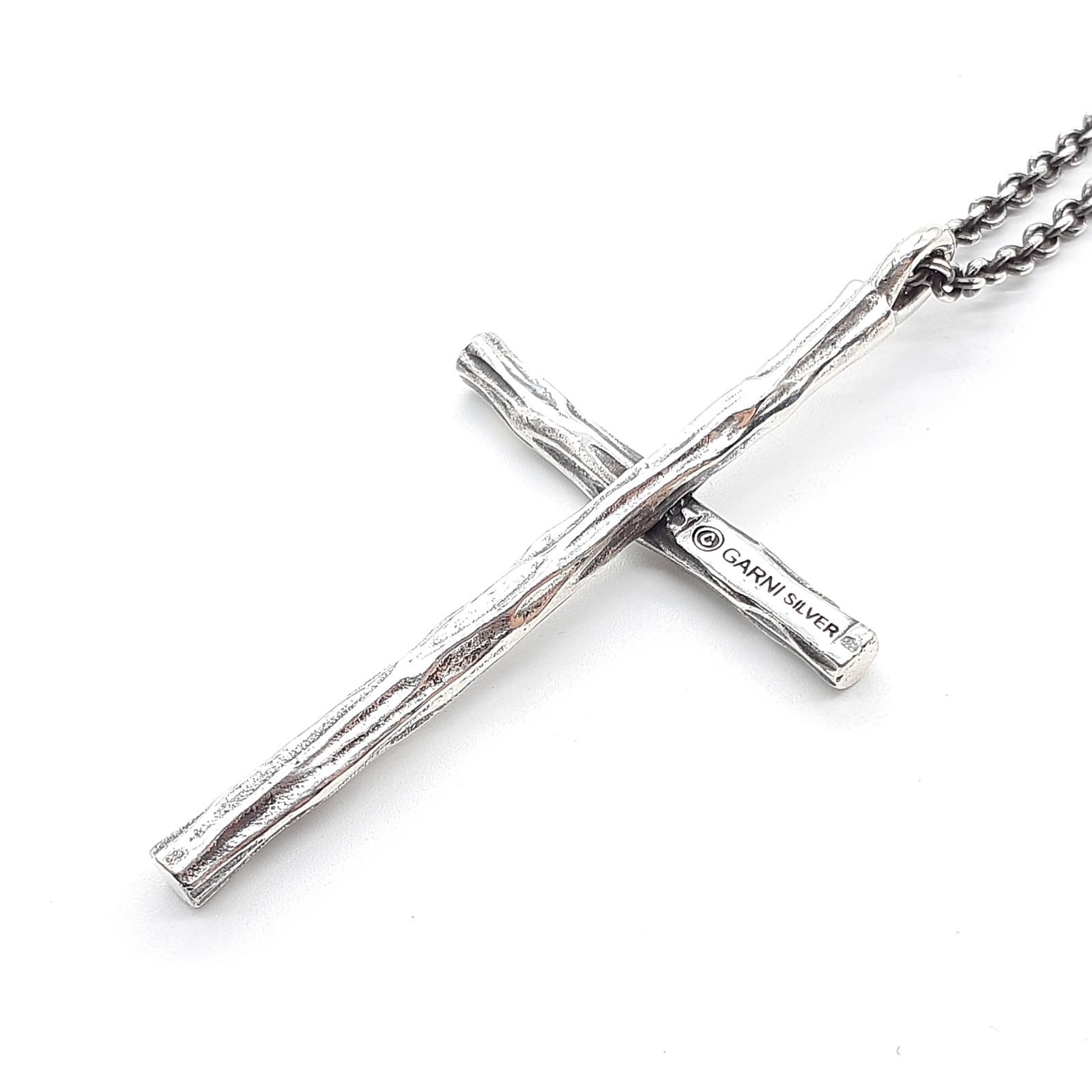 GARNI ガルニ ネックレス ペンダント ラージウッドクロス SILVER 925 