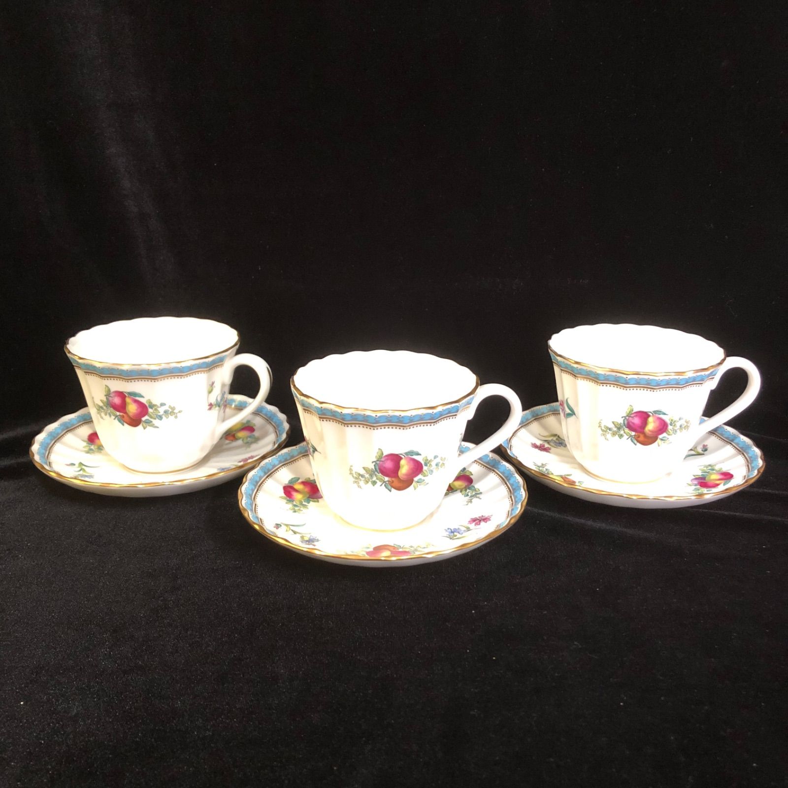 中古 スポード spode トラップネルスプレイズ カップ&ソーサー 3客 