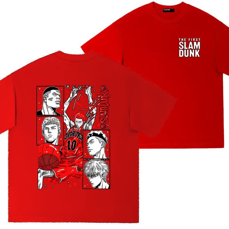 バスケットボール スラムダンク 桜木花道プリントTシャツ メンズ