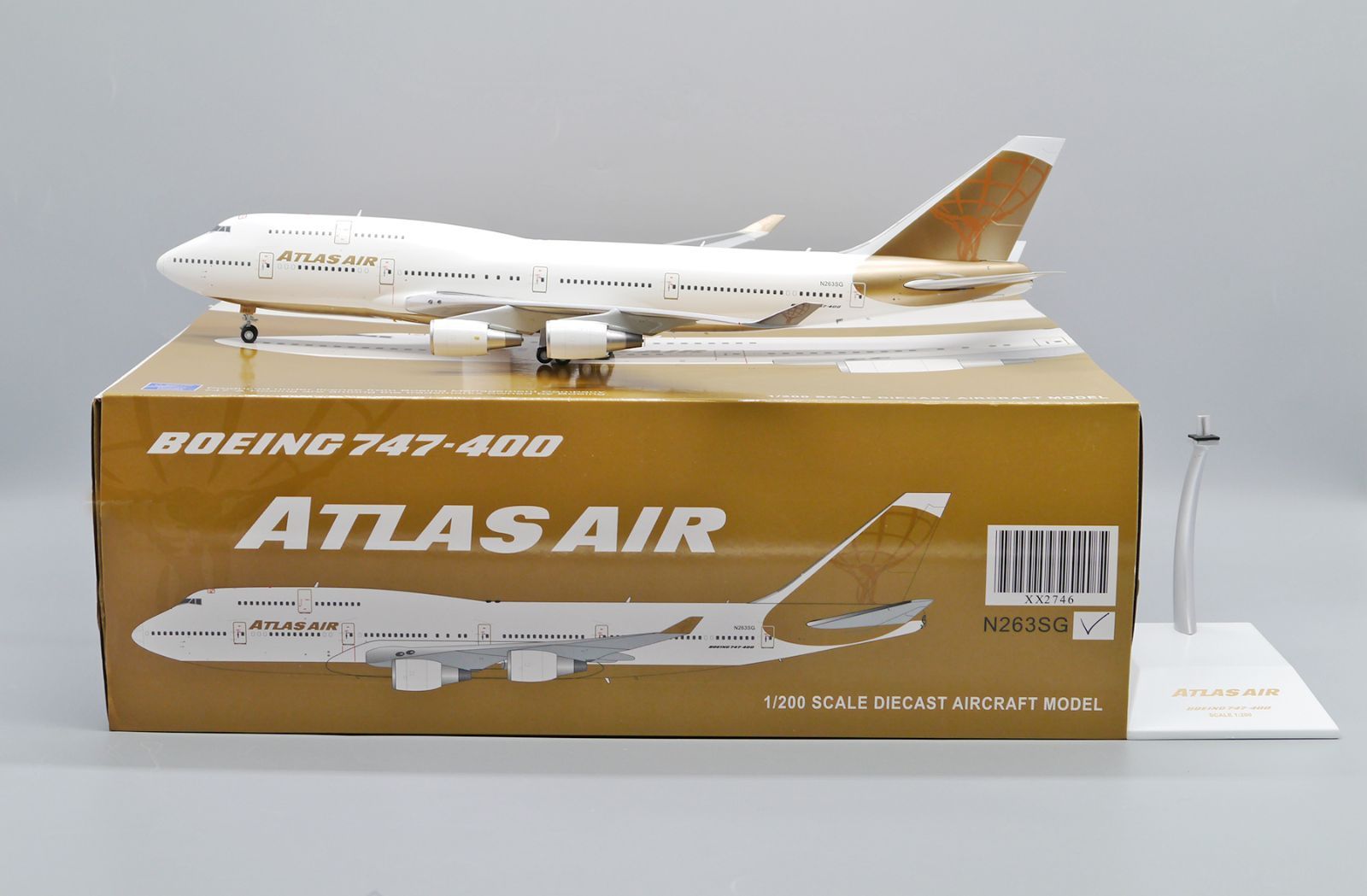 航空機・ヘリコプター JC Wings 1:400 Atlas Air B747-400 N263SG Amazon | JC Wings 1:200 XX2746 Atlas Air アトラス航空 Boeing 747