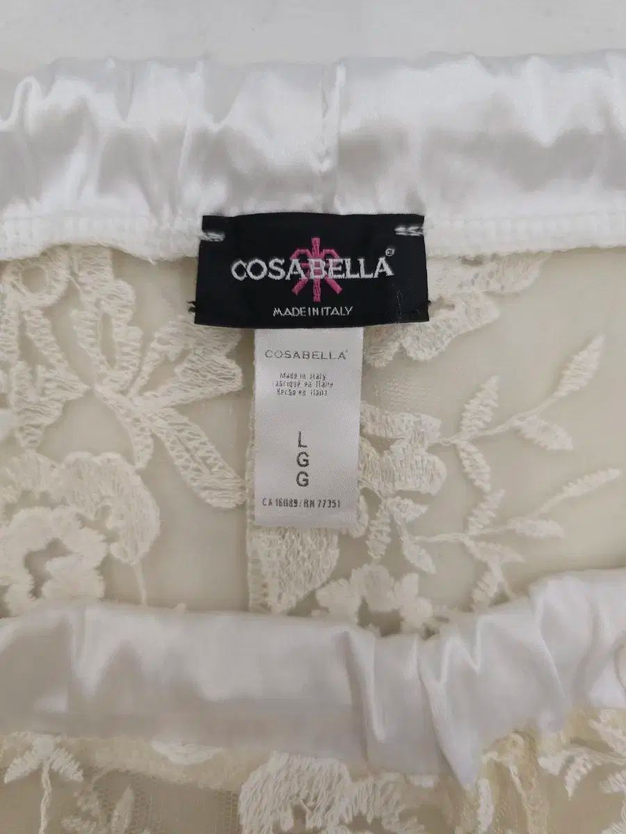 コサベラ アイボリー フラワー レース シースルー パンツ L サイズ DECORATOM_COM_BR