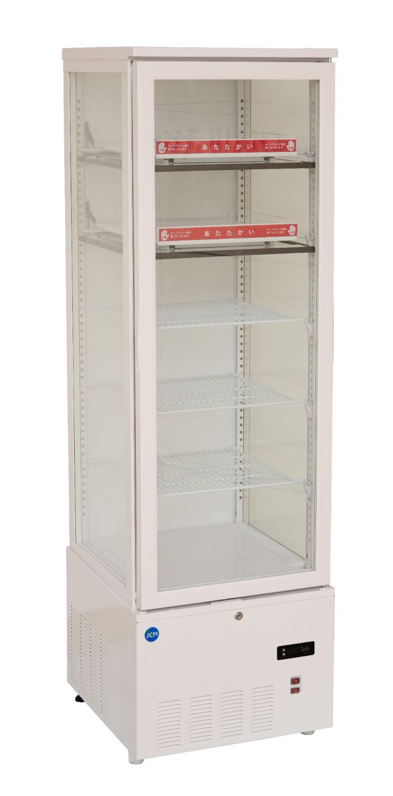 JCMSHC-279 HOT&COLD ショーケース 3面ガラスタイプ 外装：白/ 片面扉