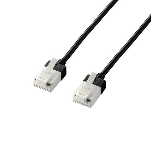 5個セット エレコム LANケーブル|CAT6A|スーパースリム|爪折れ防止|10m|ブラック LD-GPASST|BK100X5