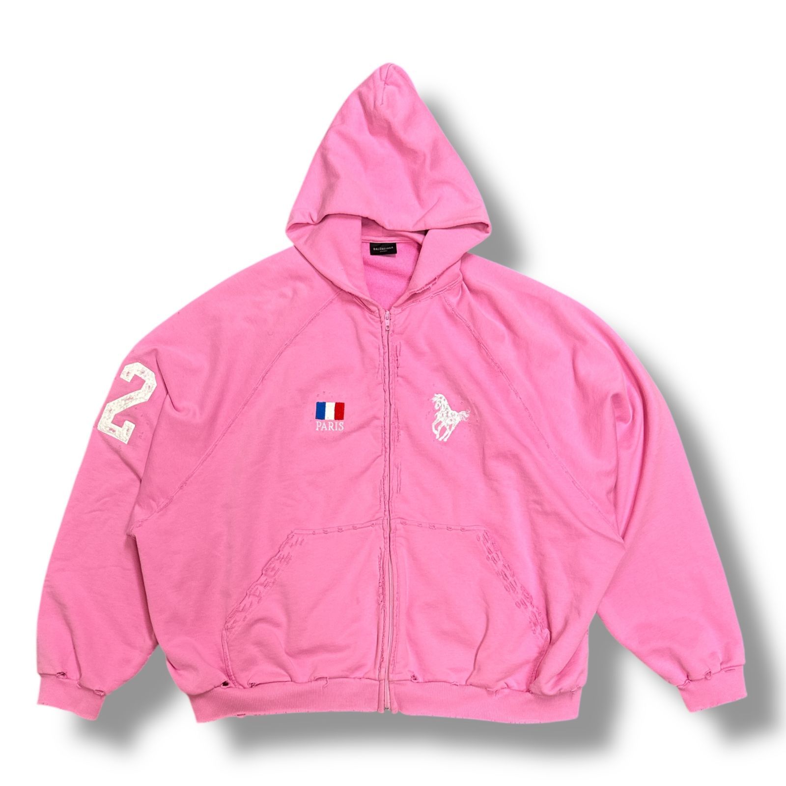 国内正規 BALENCIAGA 22AW Polo Zip-up Hoodie ポロジップアップ