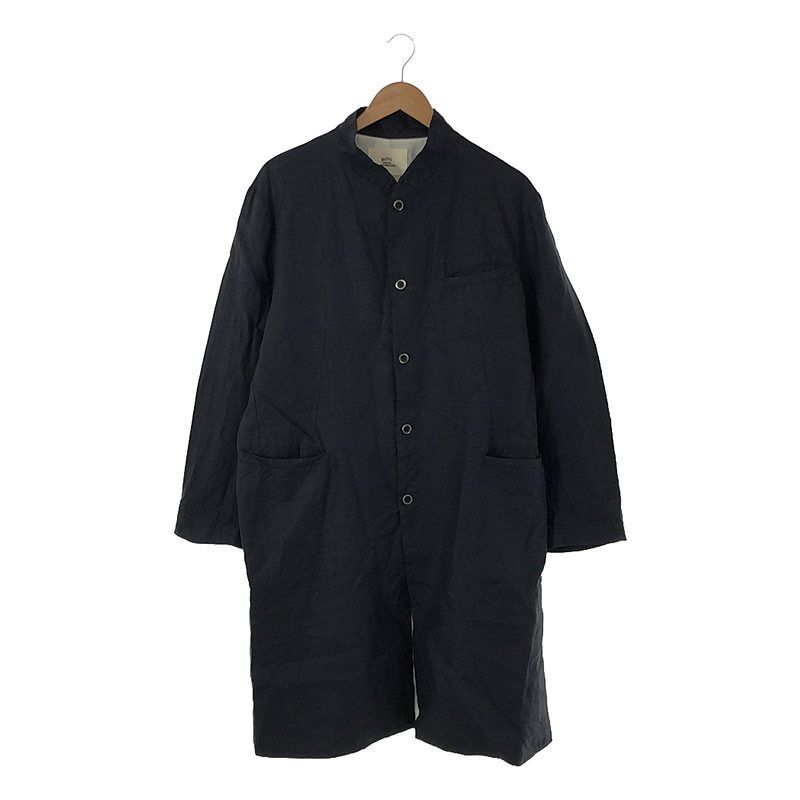 OUTIL ウティ　リネン　ロングコート　比翼ボタン　フランス製　2 OUTIL / ウティ | フランス製 リネン スタンドカラー コート | 2