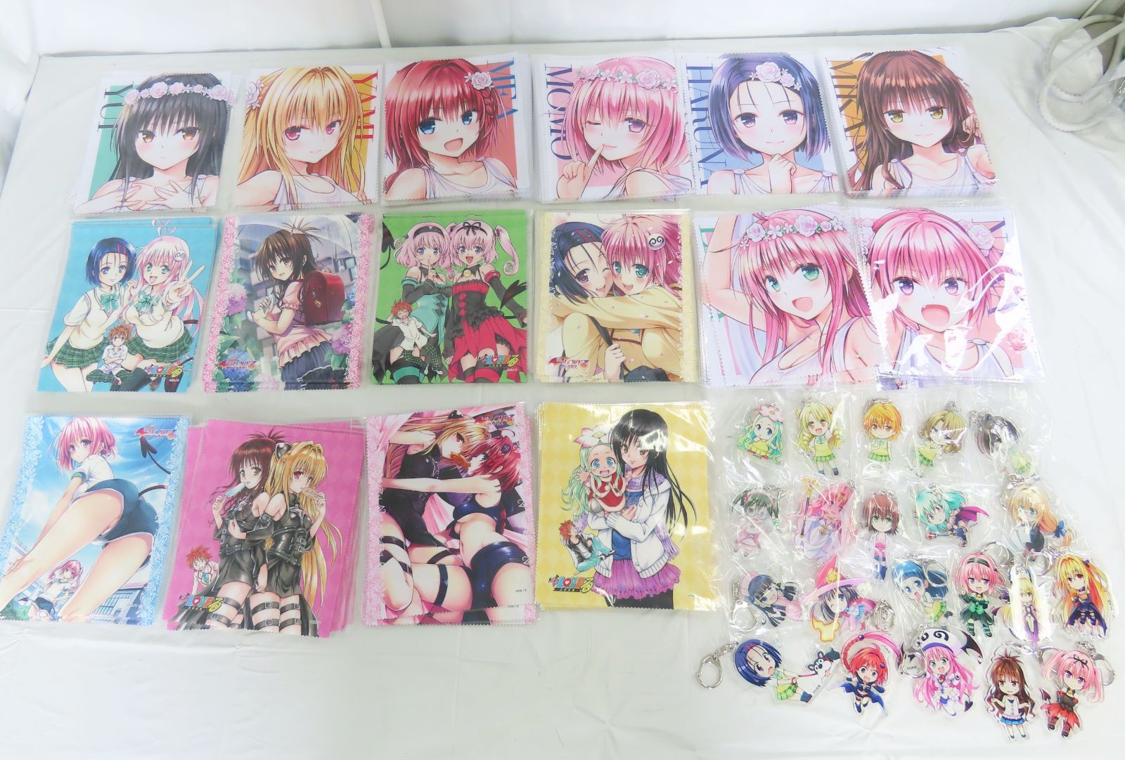ToLoveる 15周年記念原画展 アクリルキーホルダー21種 マルチクロス16種 Aセット 0602-880|80