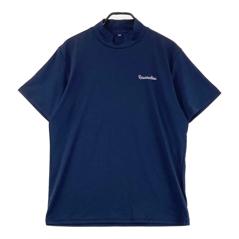 サイズ XL RESURRECTION レザレクション 半袖モックネックTシャツ ネイビー系 240101442374 ゴルフウェア メンズ ストスト
