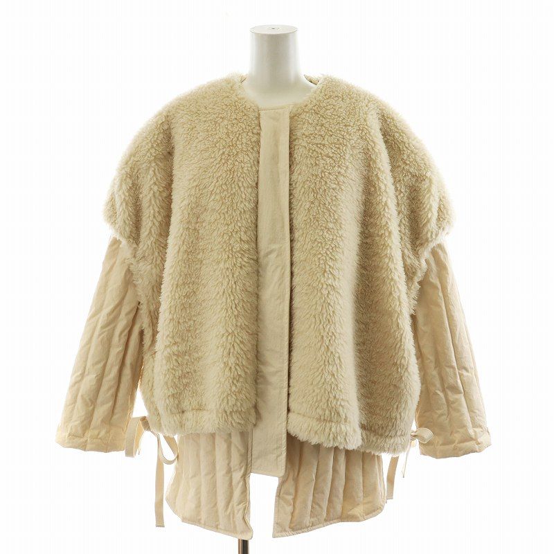 クラネ CLANE レイヤードダウンコート ミドル丈 ボア アウター 1