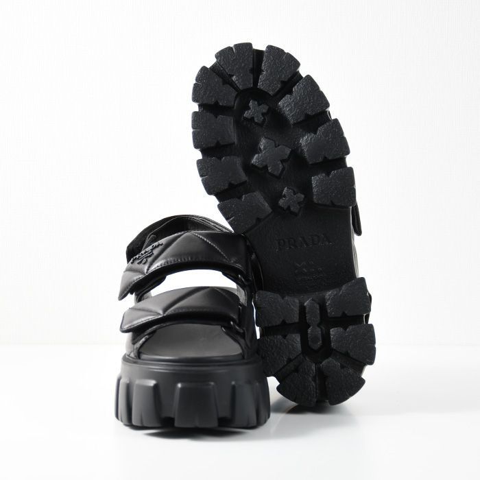 【美品】PRADA モノリスレザー サンダル 黒 楽天市場】PRADA プラダ サンダル モノリス 2X3089 2DL8 メンズ