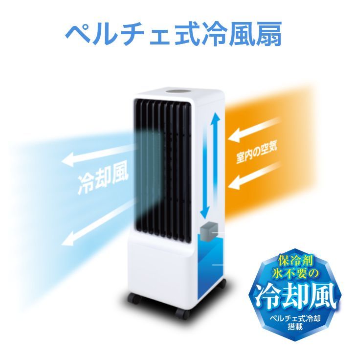 ペルチェ式冷風扇 保冷剤も氷もいらない 上下左右自動オートルーバー 切りタイマー 扇風機 リモコン