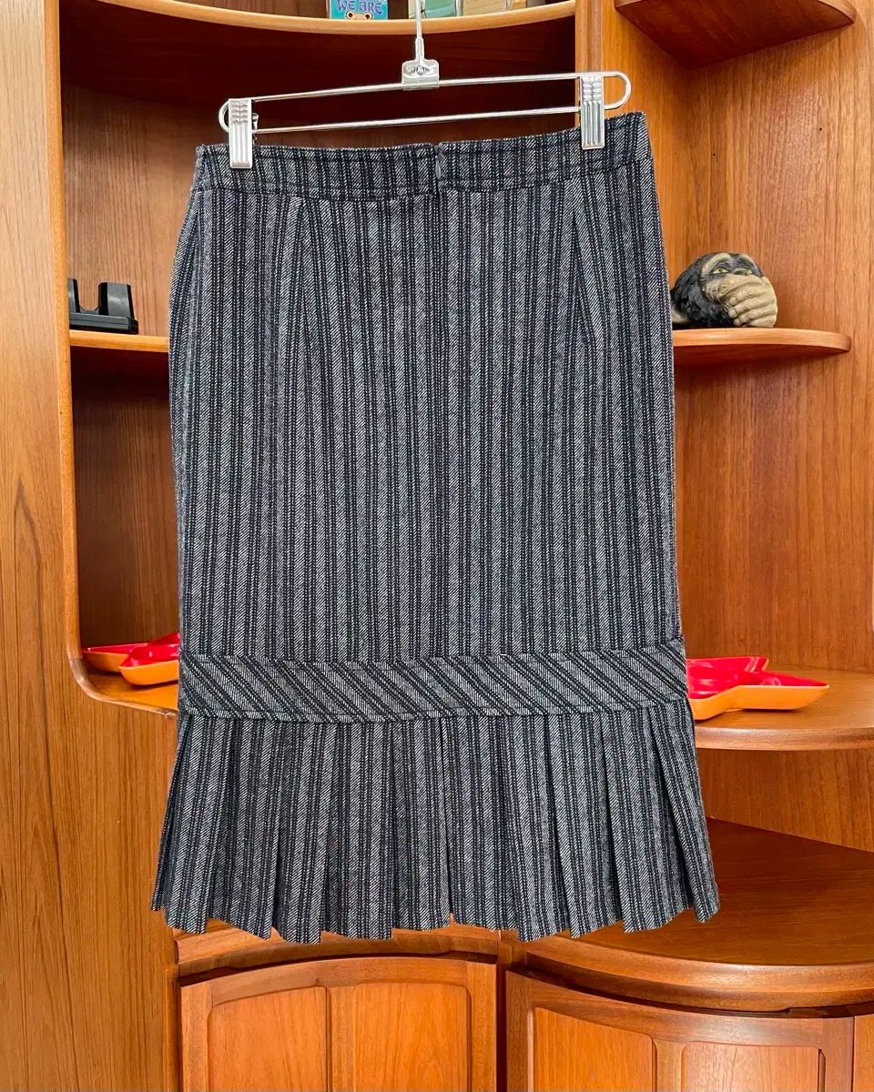 38 週末 MAX MARA マックスマーラ ストライプ ウール スカート