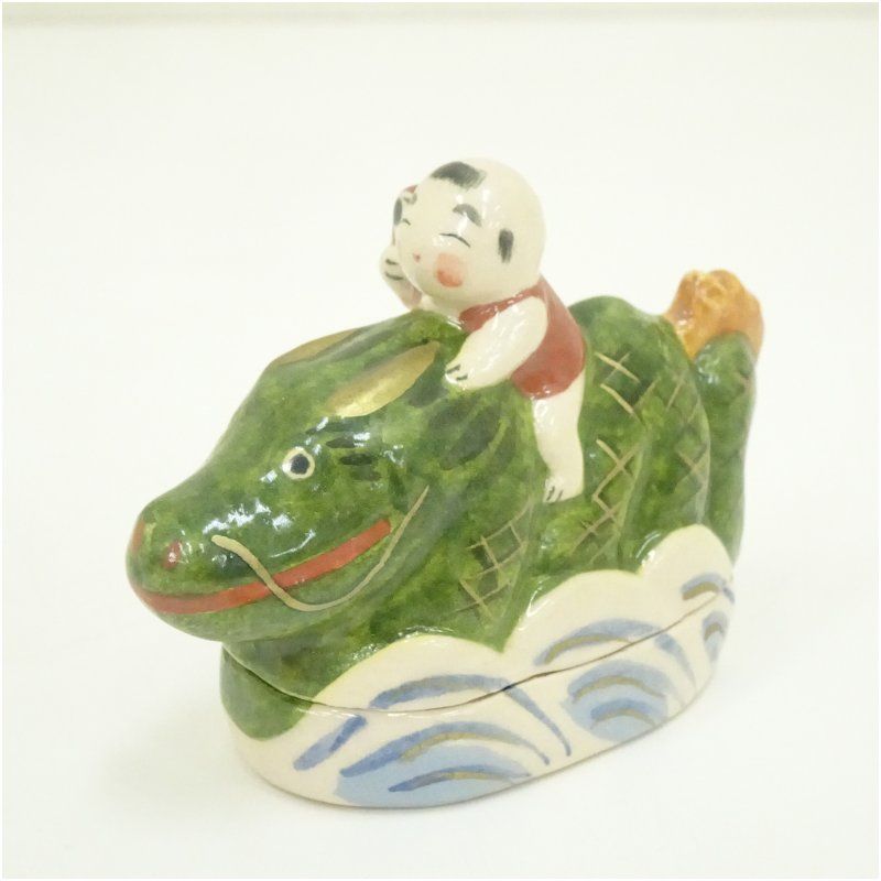 京焼 伊東桂楽造 龍ノ子太郎香合 共箱 茶道具 茶道 香道 香道具 おしゃれ かわいい アンティーク インテリア 骨董 茶器 お香入れ