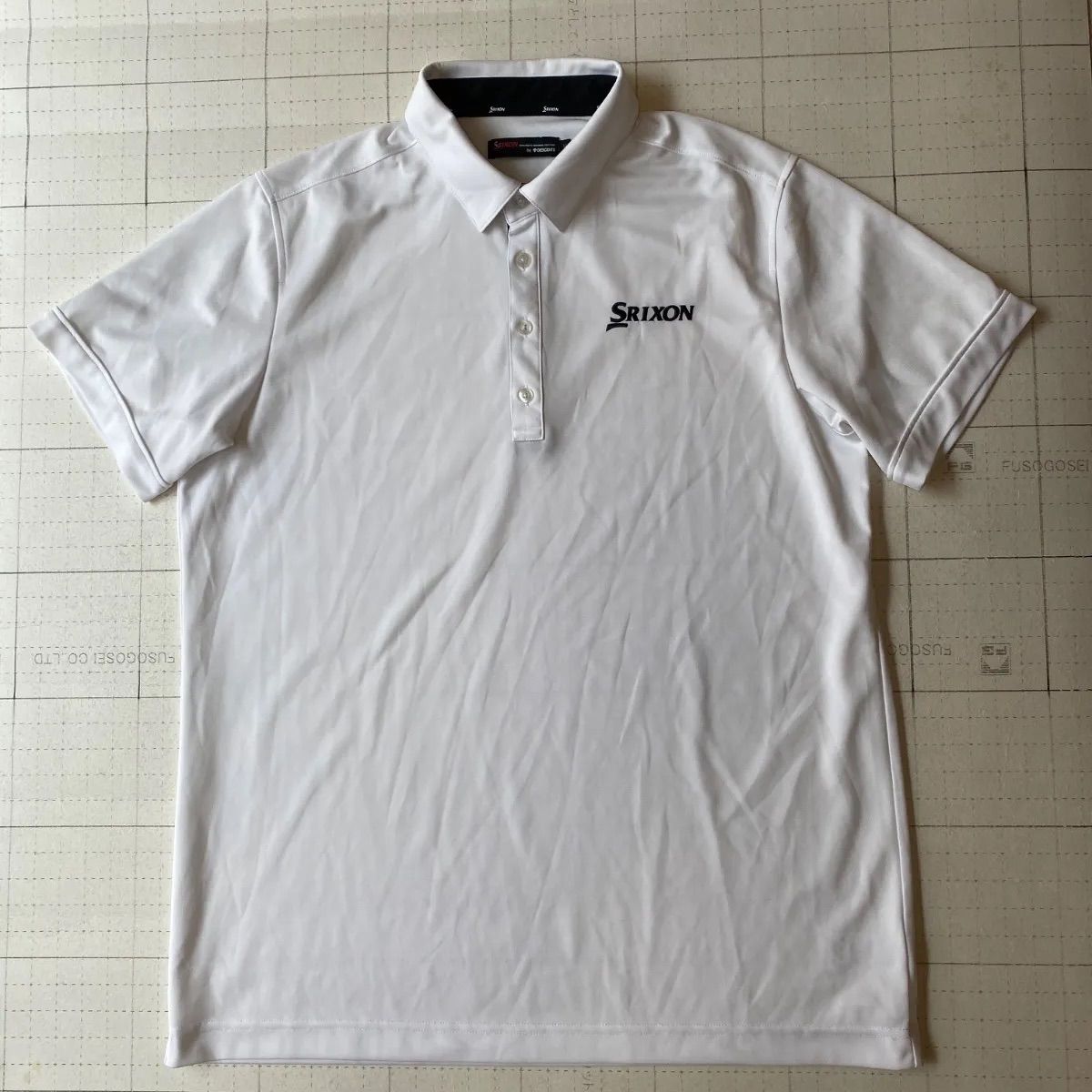 ト2507-⑤-4888 スリクソン SRIXON ゴルフポロシャツ 白 LL