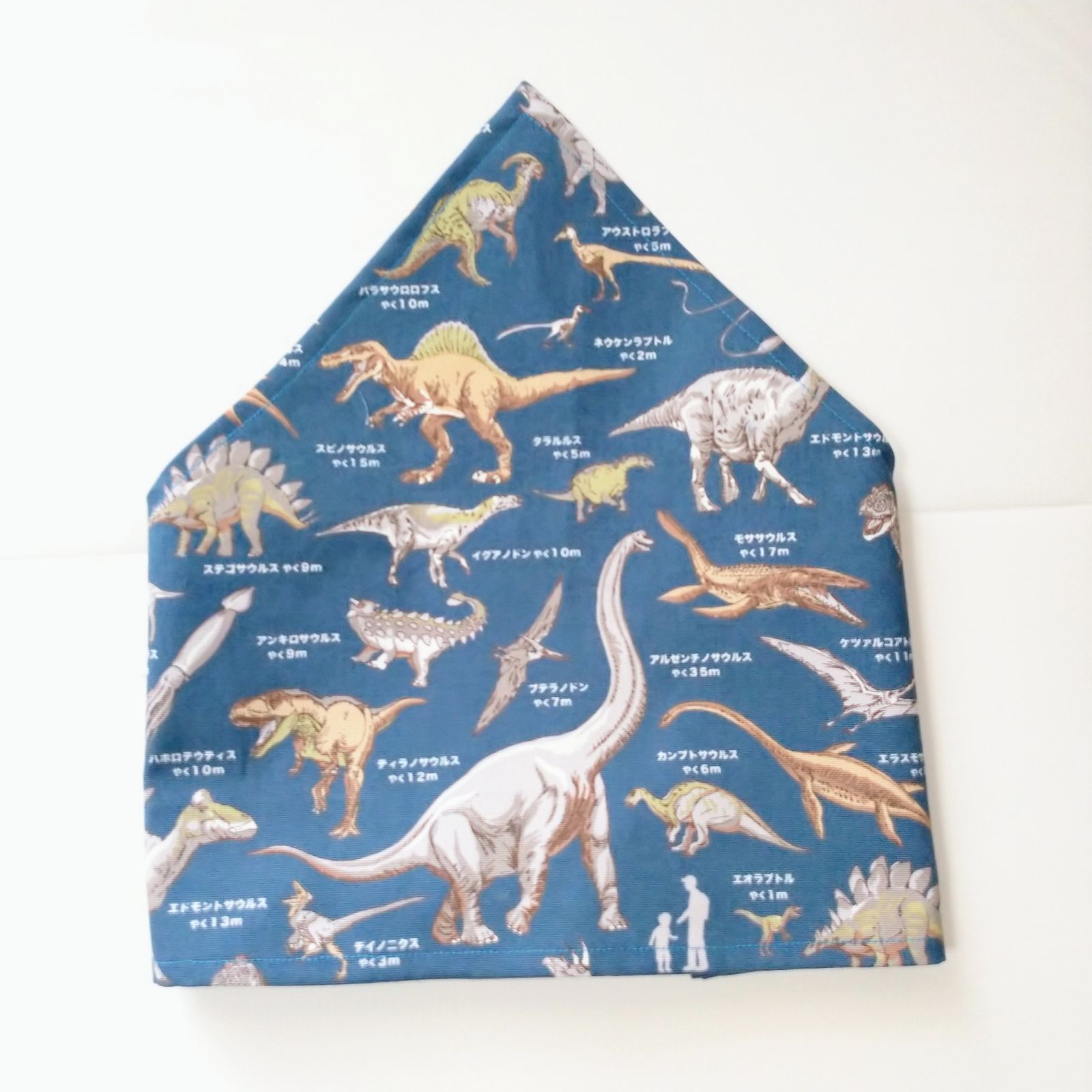 エプロン100-120 三角巾付き 発見 探検 恐竜大陸(ネイビー) N1234140