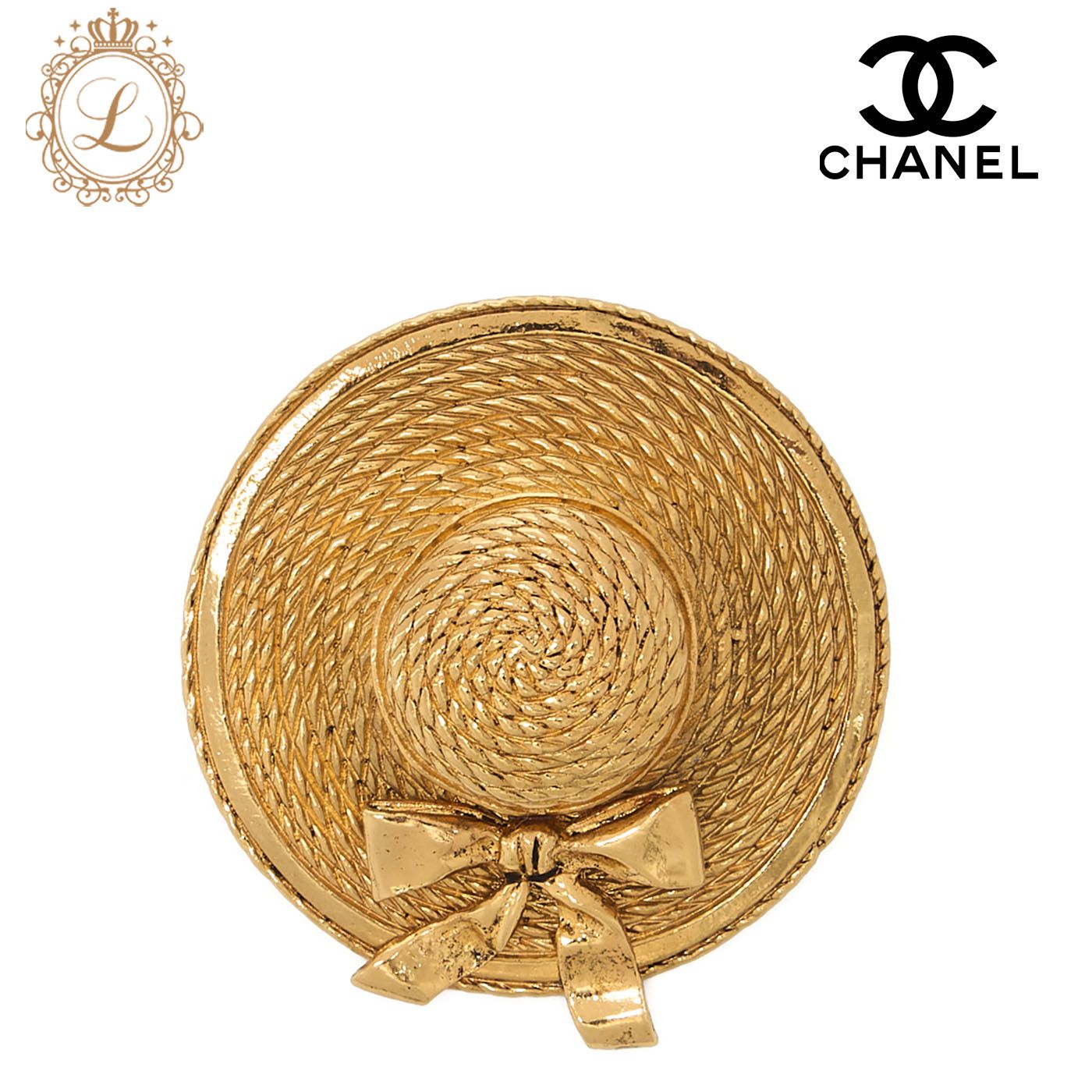 CHANEL シャネル アクセサリー ブローチ 麦わら帽子 レディース 人気 楽天市場】シャネル CHANEL ブローチ 麦わら帽子モチーフ ゴールド