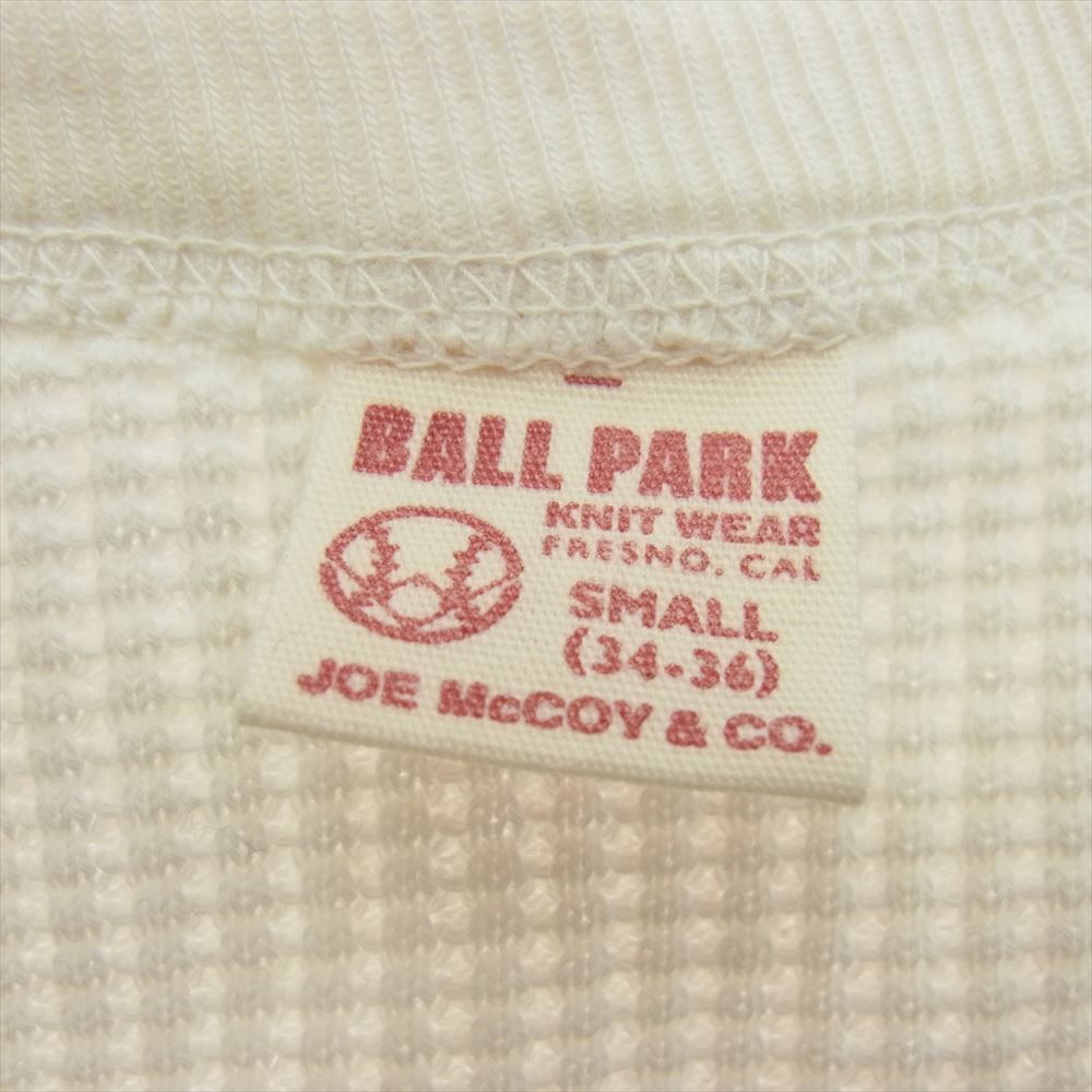 The REAL McCOY'S ザリアルマッコイズ JOE MCCOY'S ジョーマッコイ BALL PARK ボール パーク サーマル カットソー Tシャツ ホワイト系 36【中古】