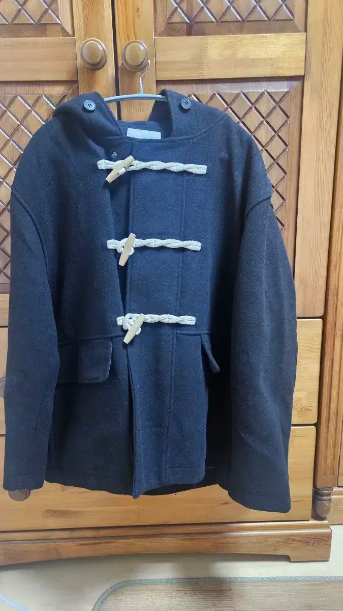 コードグラフィー ダッフル ショート コート ブラック