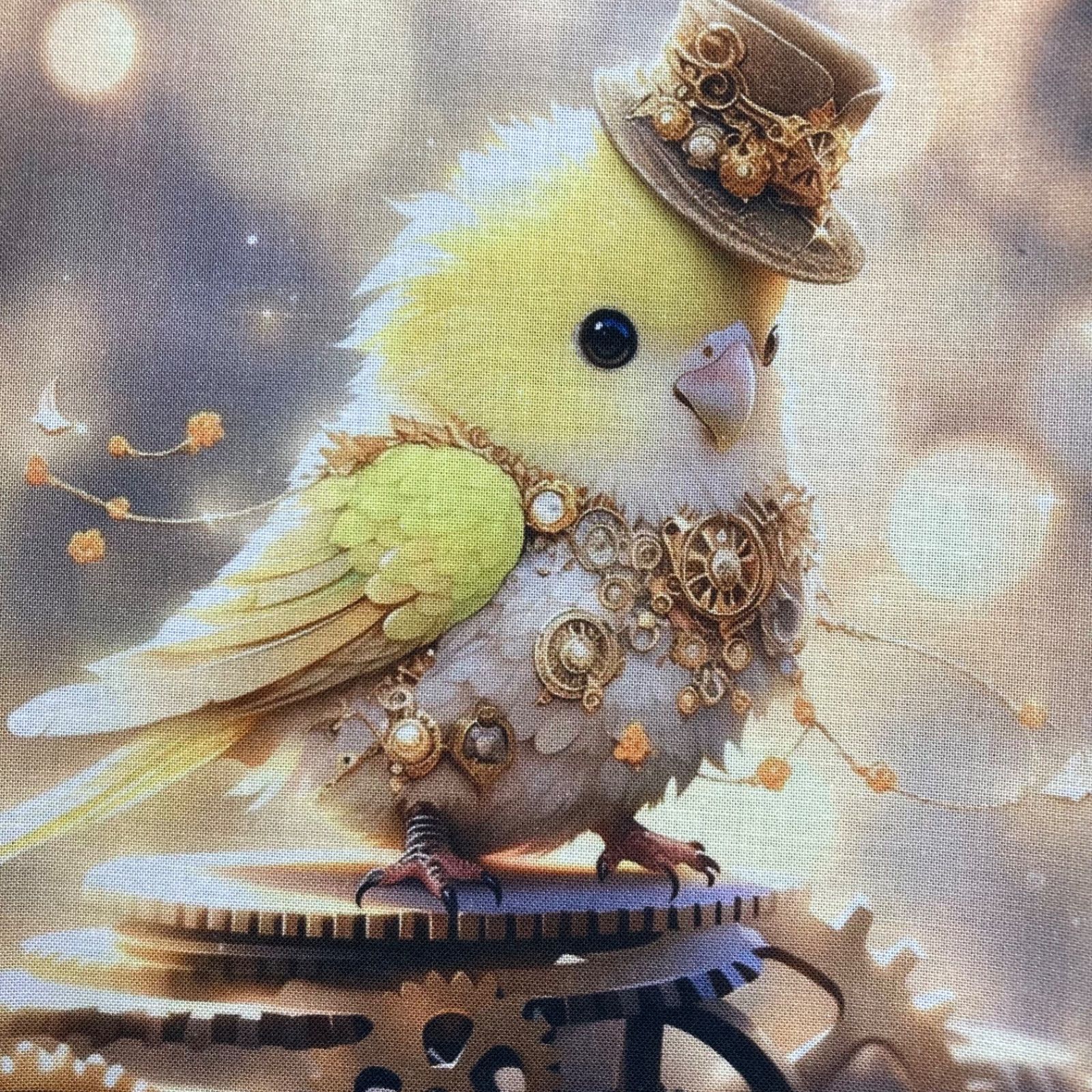 ☆スチームパンク!インコちゃんオーダーページ 可愛い鳥のスチームパンクのパネル生地 - メルカリ